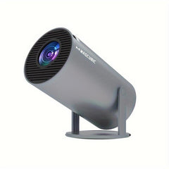 GLOBAL PICK Magcubic Portable Projector HY300 Pro, Android 11 Dual Wifi6 260ANSI Allwinner H713 BT5.0 1080P 1280*720P Projector, Multifunctional Projector for Home Cinema, Outdoor Audio Connection Plastic Wireless White