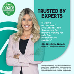 Primalstep Toe Separators, Spreaders, Spacers, Straightener to Correct Toes for Men and Women, Bunion Corrector, Plantar Fasciitis and Athletic Mobility, S/M