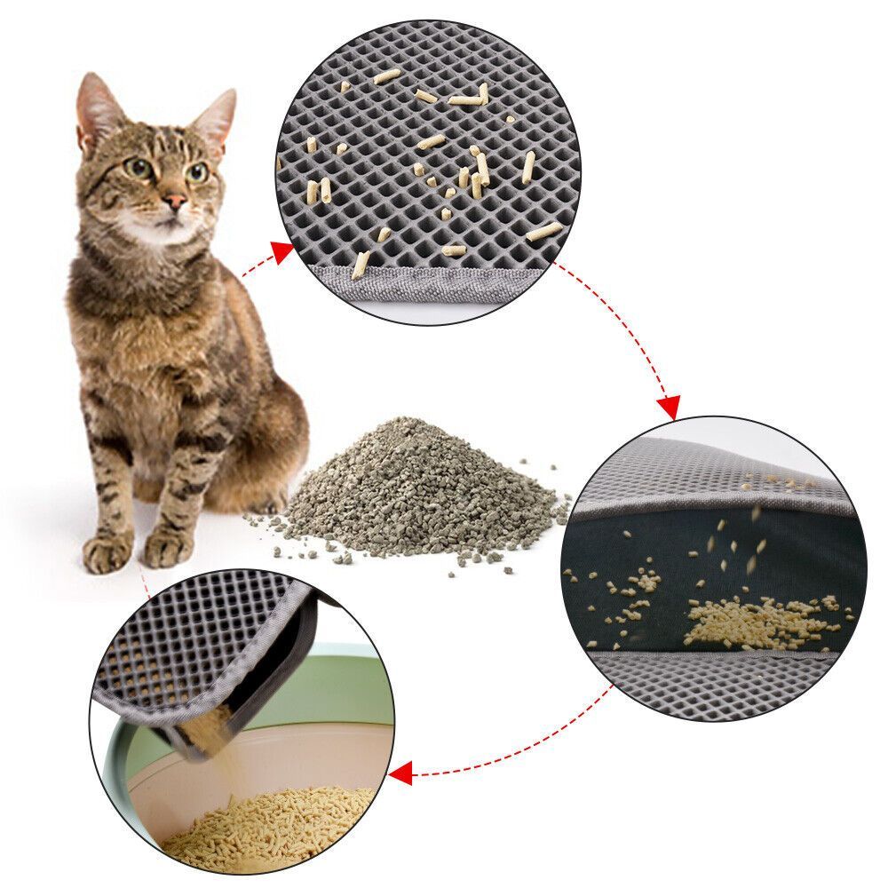 PawCatch™ – Waterproof Honeycomb Cat Litter Mat (24" x 15")