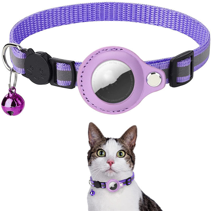 TrackPaw™ – Reflective Nylon Pet Collar with AirTag Holder (AirTag Not Included)