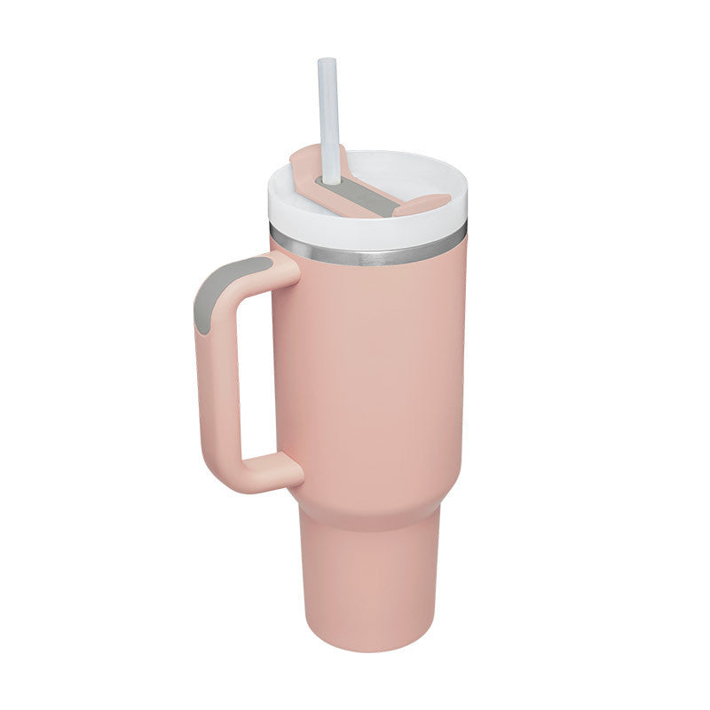 GlideCup™ – 40 Oz Insulated Tumbler with Handle & Straw
